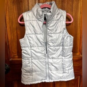 Women's‎ Jackson Hole Silver/ice Blue Puffer Vest - M